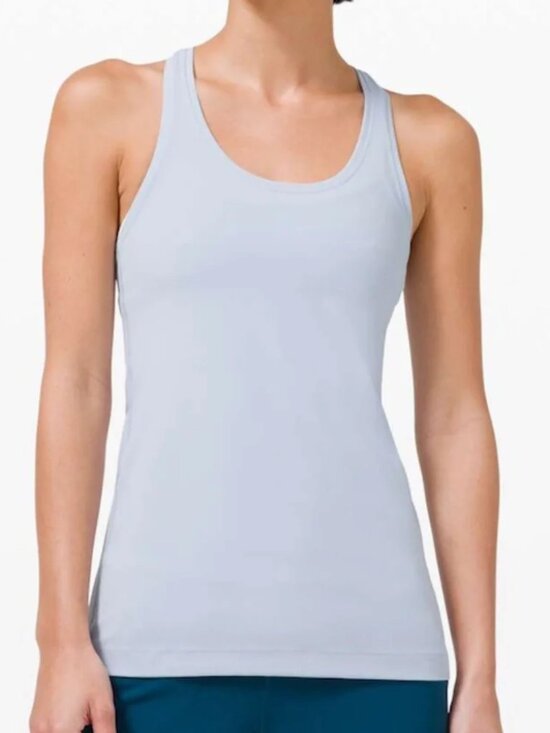 lululemon athletica Tops - Lululemon Cool Racerback Tank in Light Blue Women's Size 10